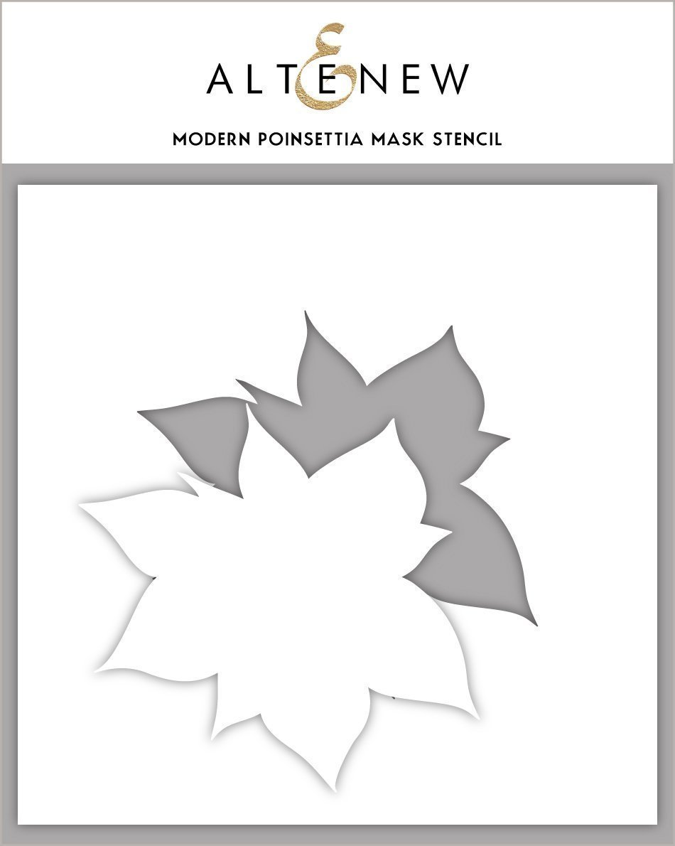 Modern Poinsettia Mask - Stencil