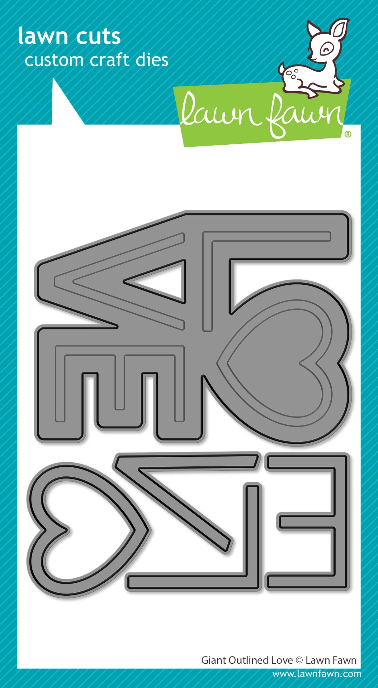 Giant Outlined Love - Lawn Cuts