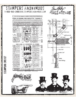 Steampunk - Tim Holtz Cling Stamps Steampunk - Tim Holtz Cling Stamps