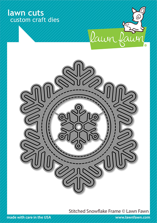 Stitched Snowflake Frame - Lawn Cuts