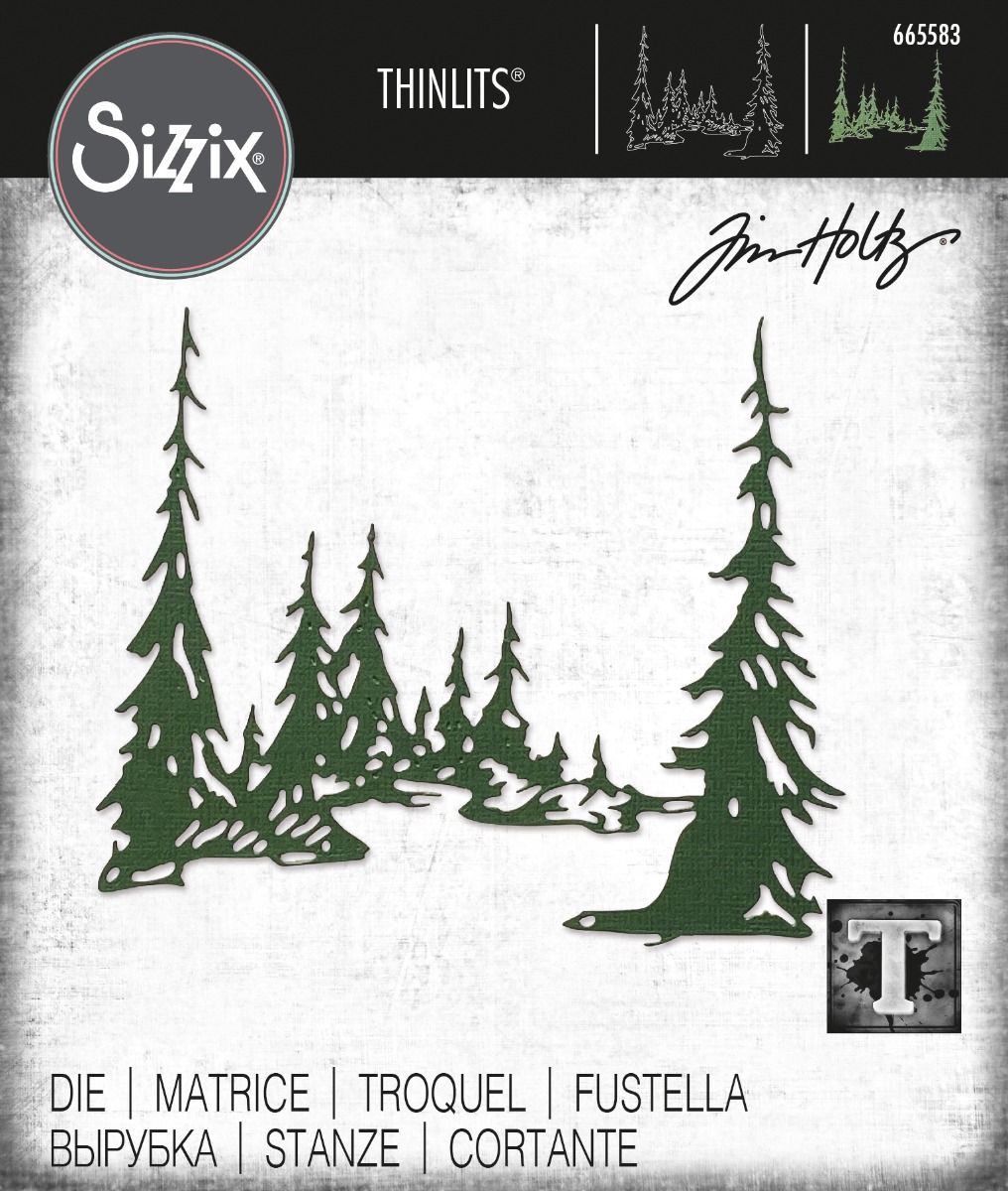 Tall Pines - Sizzix Thinlits Dies By Tim Holtz