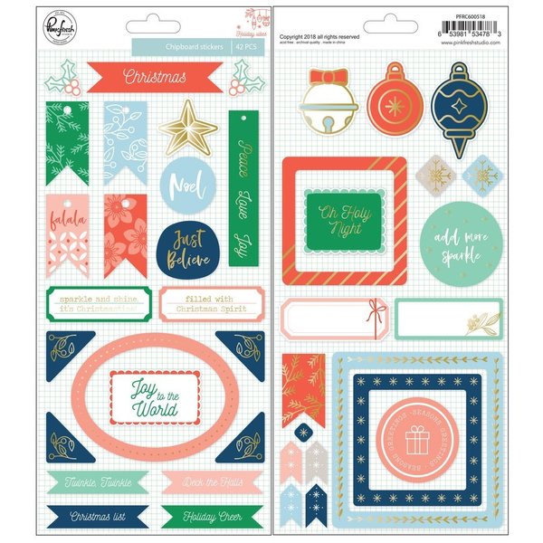 Chipboard Stickers - Holiday vibes