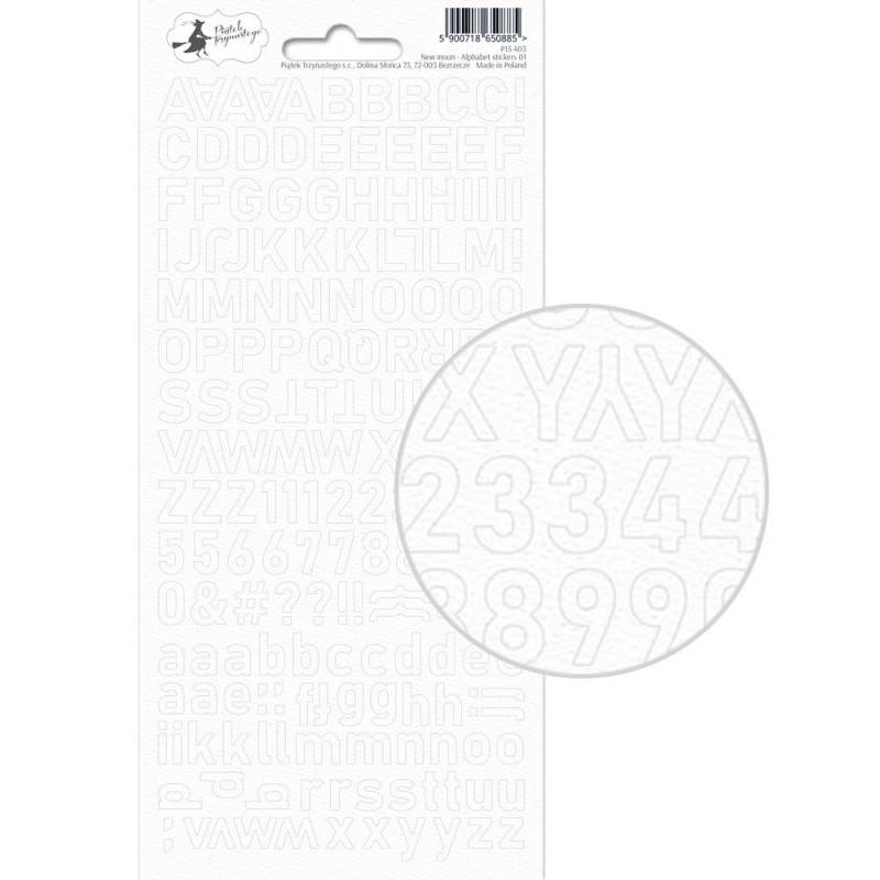 Alphabet Sticker Sheet 01 - New Moon