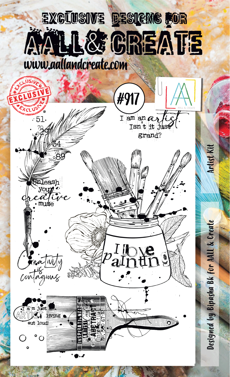 #917 - A6 Stamp Set - Artist Kit #917 - A6 Stamp Set - Artist Kit