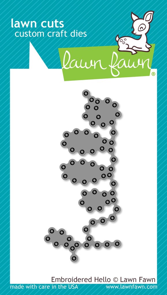 Embroidered Hello- lawn cuts Embroidered Hello- lawn cuts
