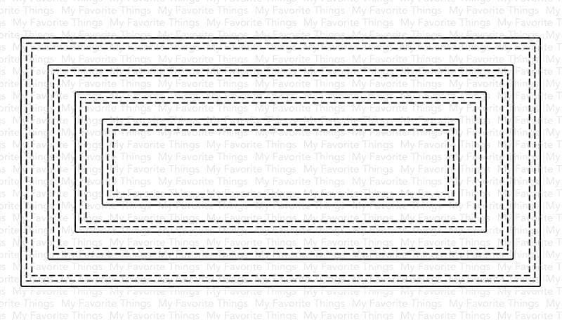 Mini Slimline Double Stitched Rectangle STAX - Dies Mini Slimline Double Stitched Rectangle STAX - Dies