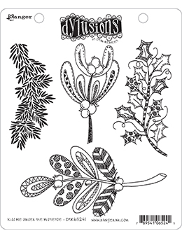 Kiss Me Under The Mistletoes - Dyan Reaveley's Dylusions Cling Stamp