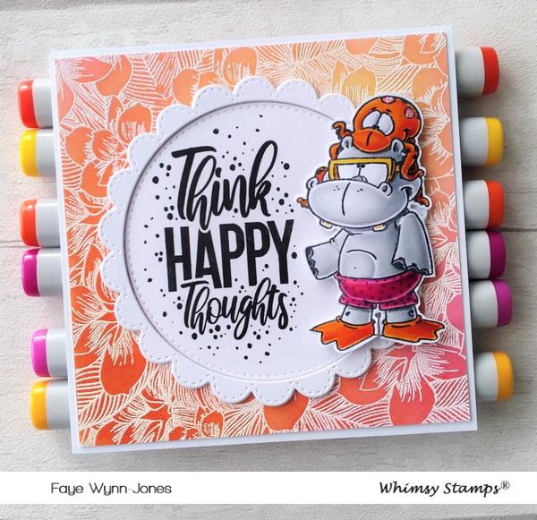 Hawaiian Floral - Rubber Cling Stamp