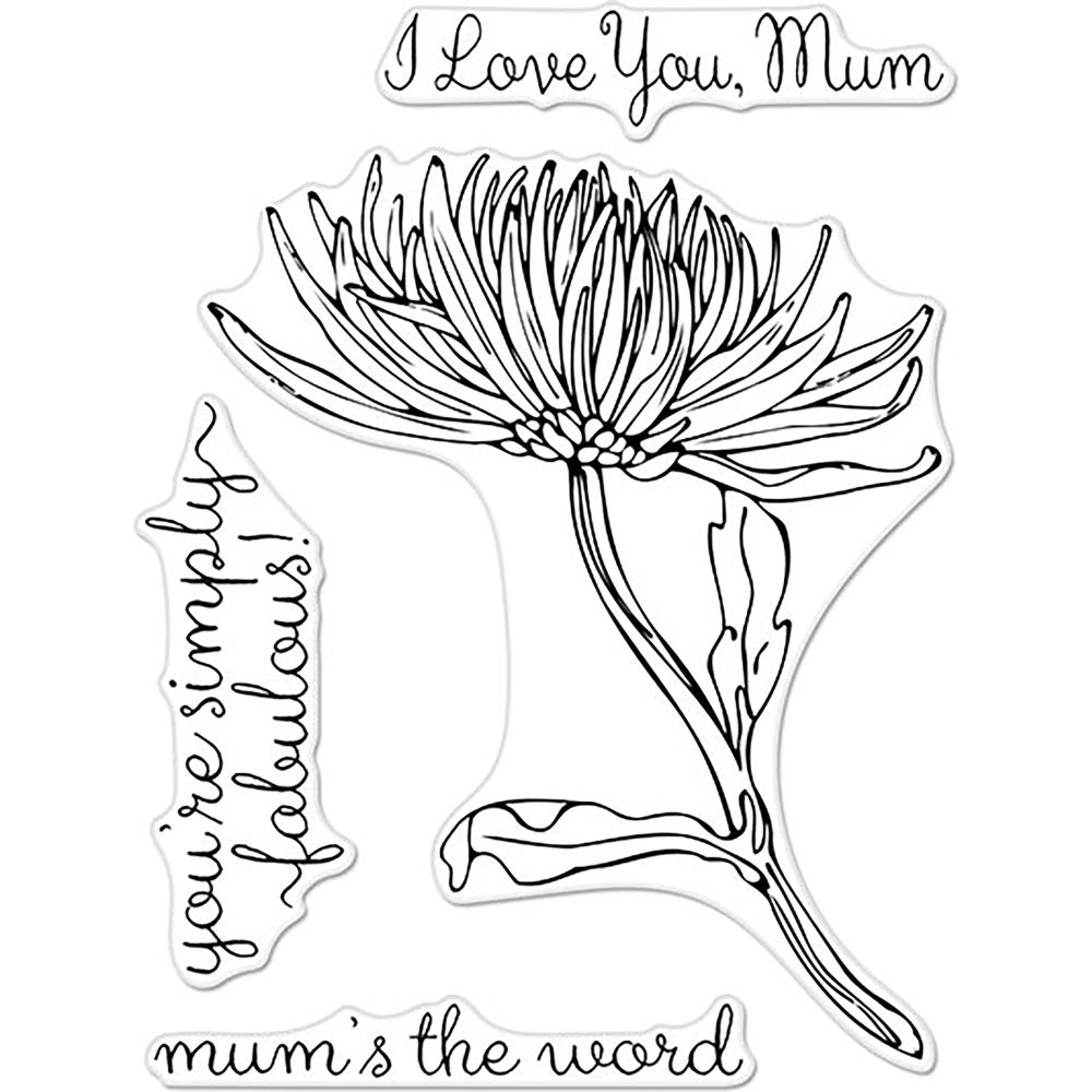 Mum - Hero Arts Floral Clear Stamp