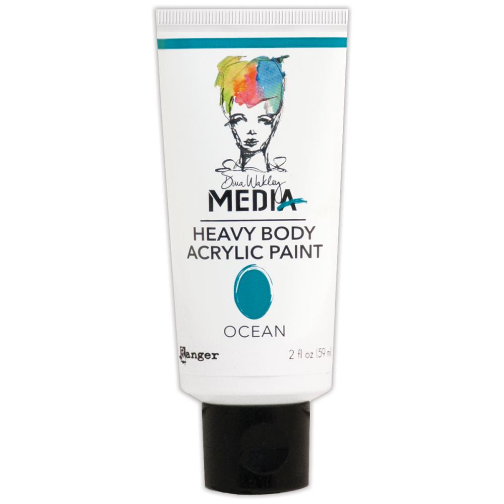 Ocean - Dina Wakley Media Heavy Body Acrylic Paint 2oz Ocean - Dina Wakley Media Heavy Body Acrylic Paint 2oz