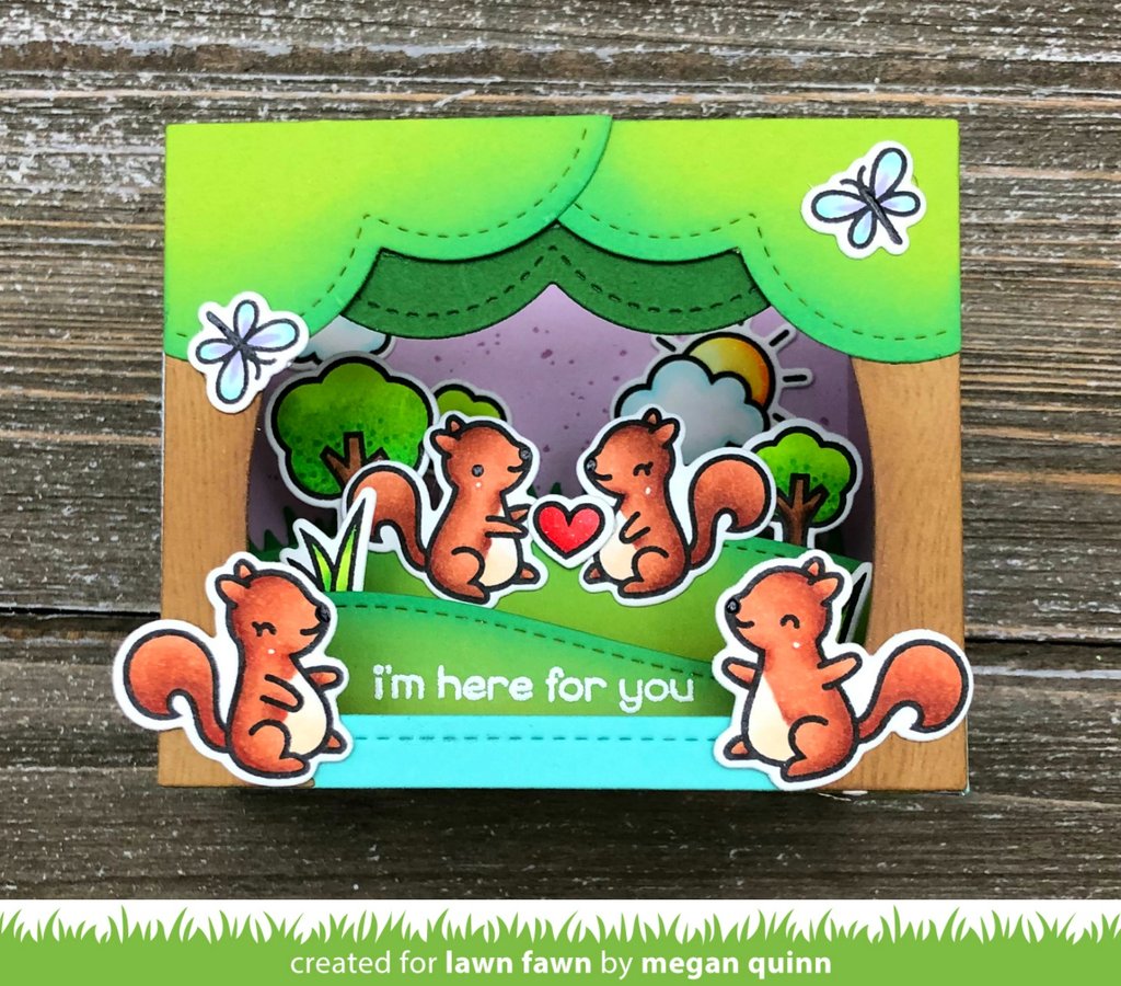Shadow Box Card Park Add-On - lawn cuts Shadow Box Card Park Add-On - lawn cuts
