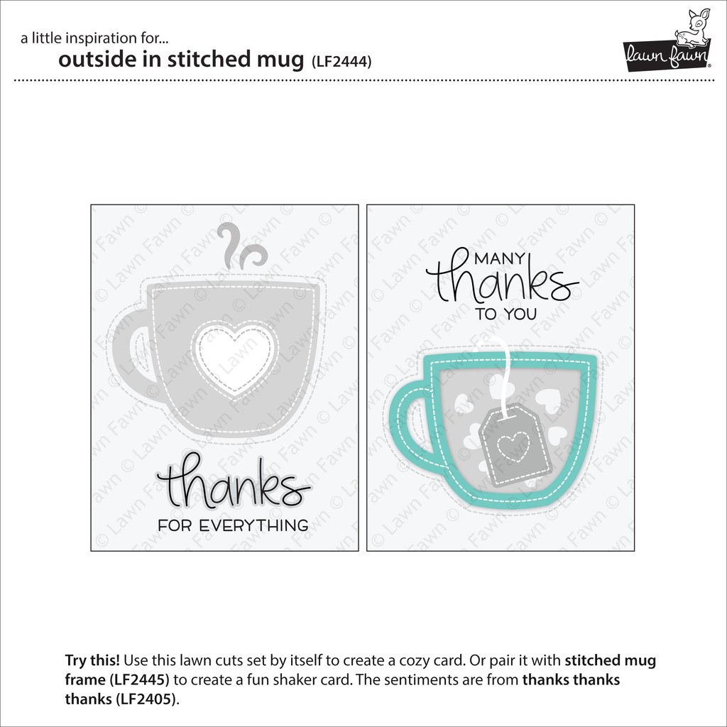 Outside in Stitched Mug- Lawn Cuts