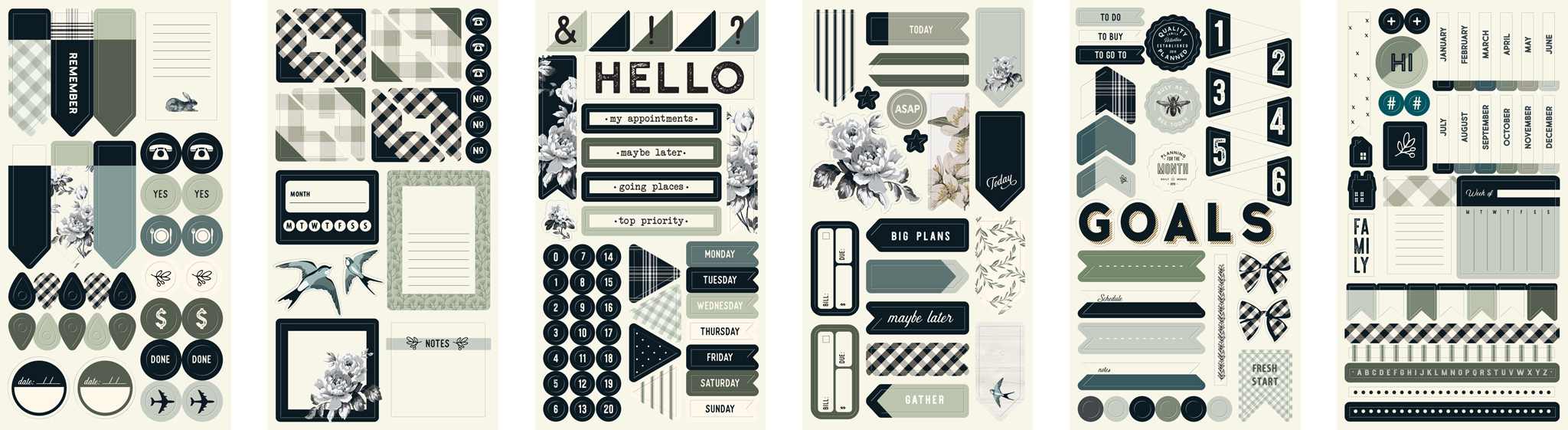 Planner Sticker Set - Gingham Farms Collection - My Mind´s Eye Planner Sticker Set - Gingham Farms Collection - My Mind´s Eye