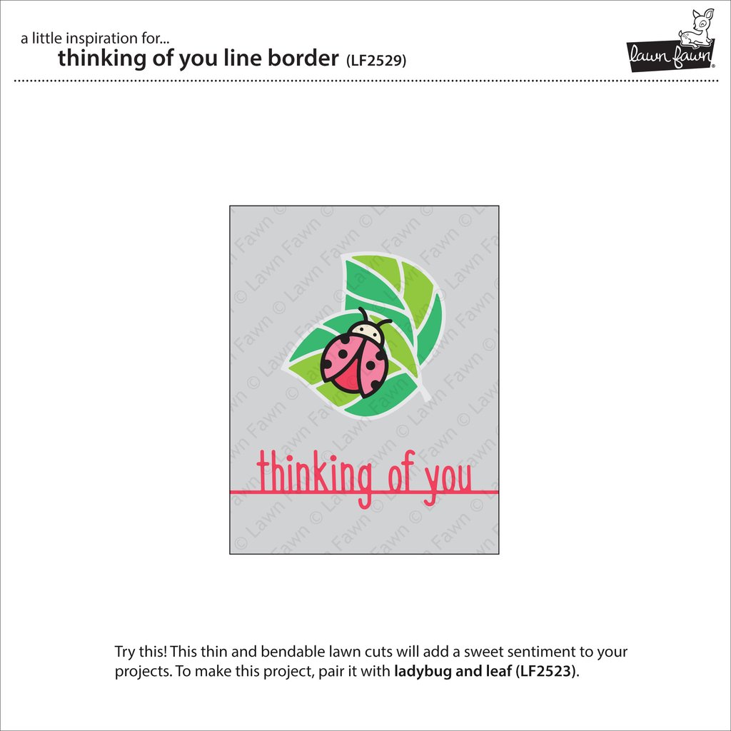 Thinking of You Line Border - Lawn Cuts Thinking of You Line Border - Lawn Cuts