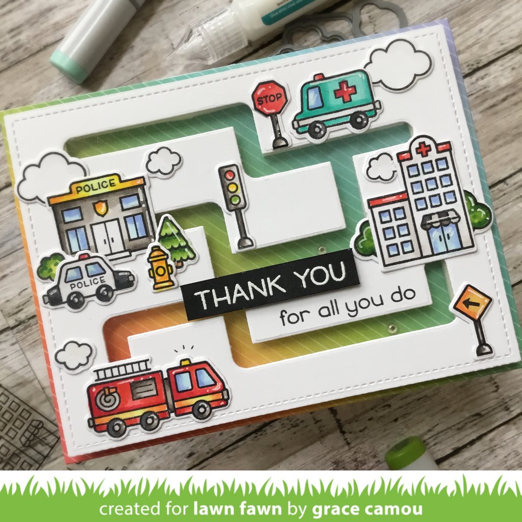 Slide on Over Maze - lawn cuts