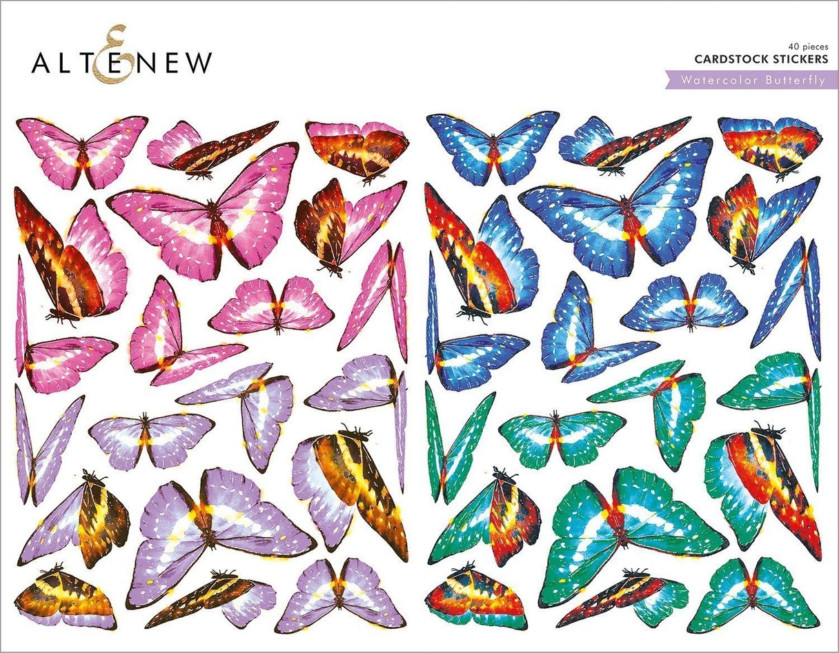 Watercolor Butterfly - Cardstock Stickers