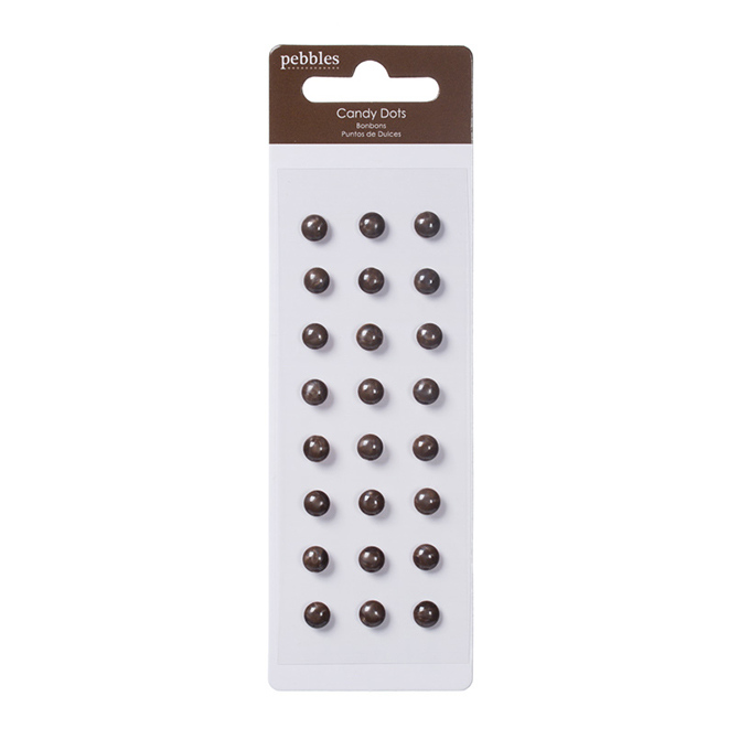 Candy Dots Classic Coffee - Adhesive Faceted Gems
