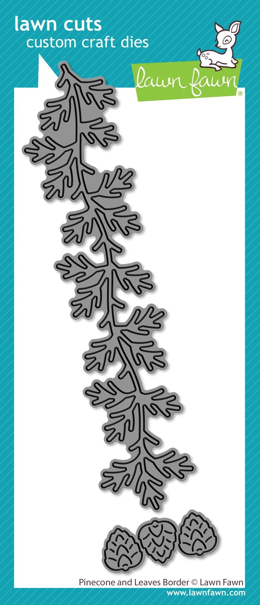 Pinecone And Leaves Border - Lawn Cuts Pinecone And Leaves Border - Lawn Cuts