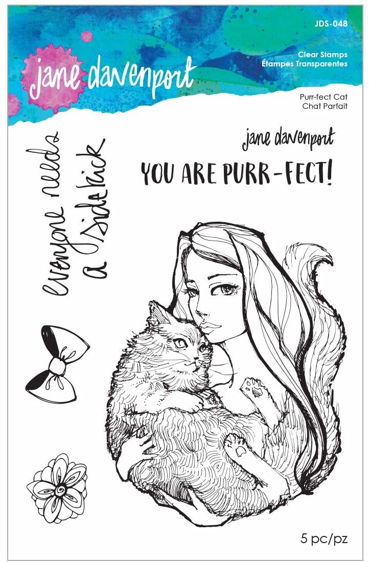 Purr-fect Cat - Acrylic Stamps - Jane Davenport Purr-fect Cat - Acrylic Stamps - Jane Davenport