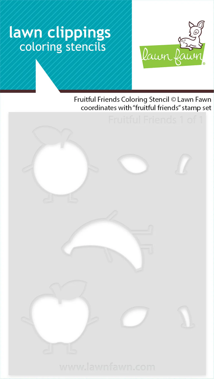 Fruitful Friends - Coloring Stencil Fruitful Friends - Coloring Stencil