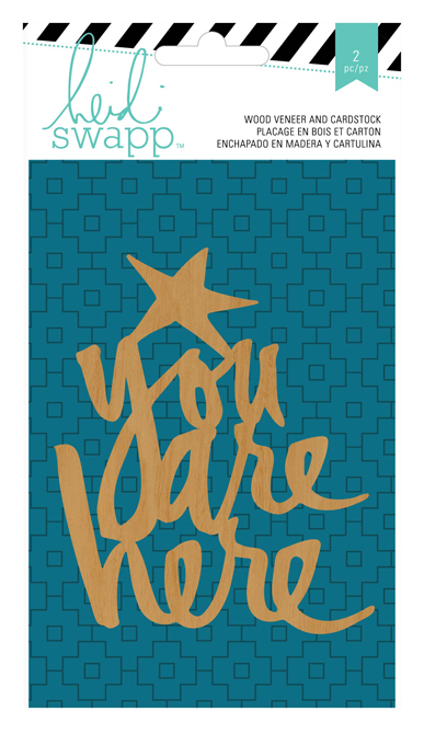 Wood Veneers - HS - Wanderlust - Title - You Are Here (2 Piece)