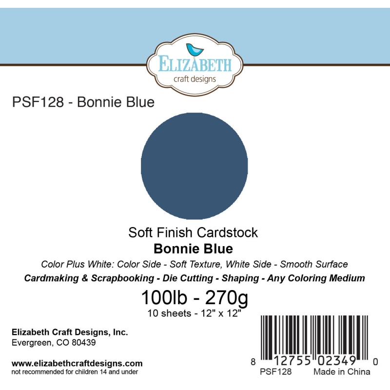 Bonnie Blue - Soft Finish Cardstock - 270gr - 12"x12" Bonnie Blue - Soft Finish Cardstock - 270gr - 12"x12"