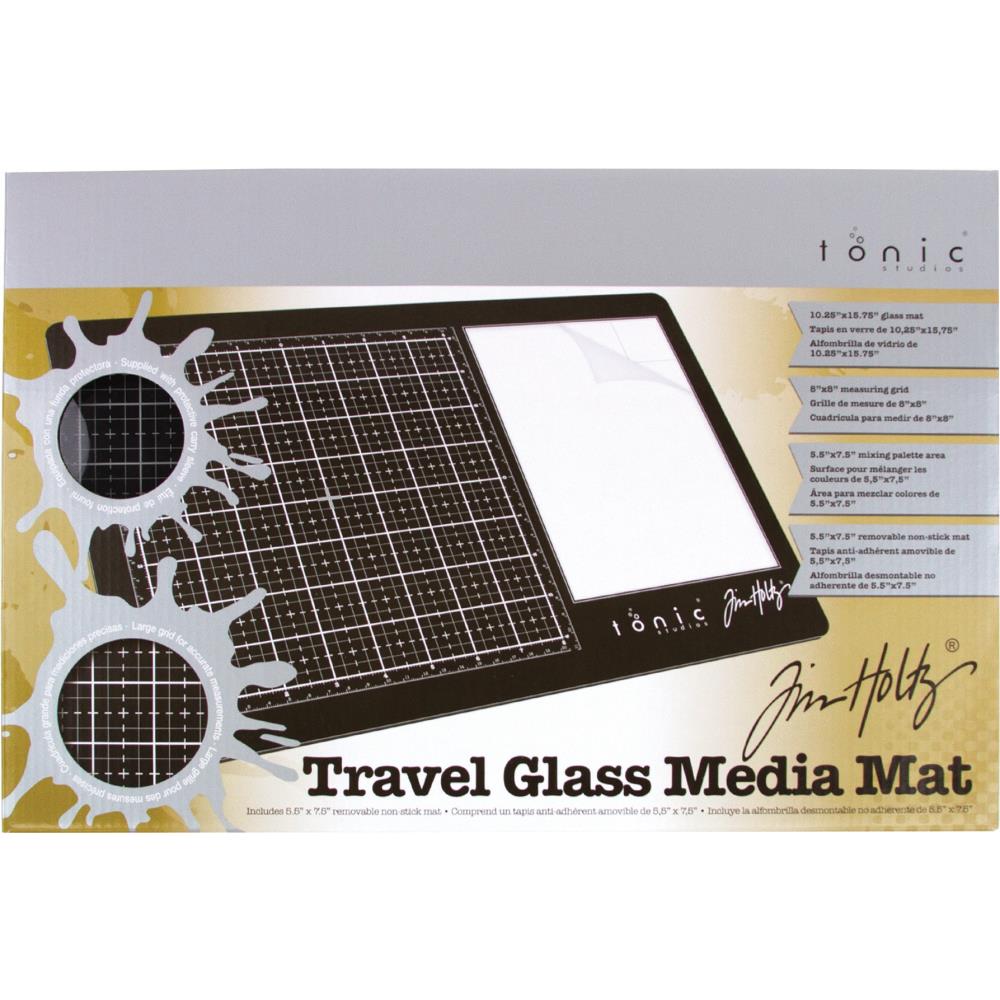 Travel Glass Media Mat - Tim Holtz Travel Glass Media Mat - Tim Holtz