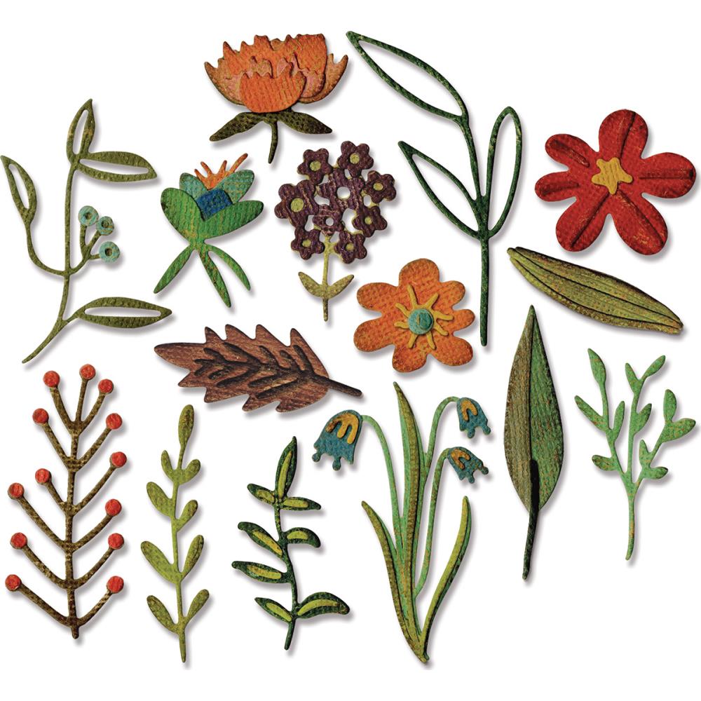 Funky Floral #2 - Sizzix Thinlits Dies By Tim Holtz