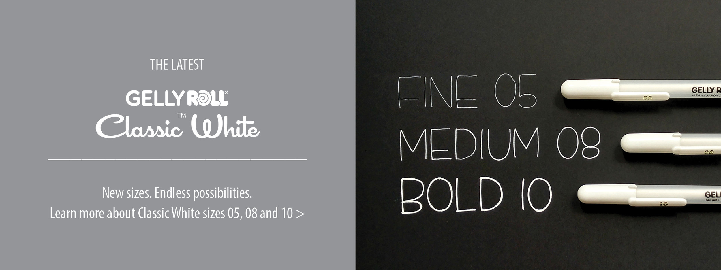 White - Medium - Gelly Roll - Sakura Basic - 3 Stück White - Medium - Gelly Roll - Sakura Basic - 3 Stück