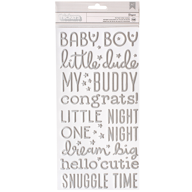 Thickers - PB - Night Night - Boy - Silver Foil Thickers - PB - Night Night - Boy - Silver Foil