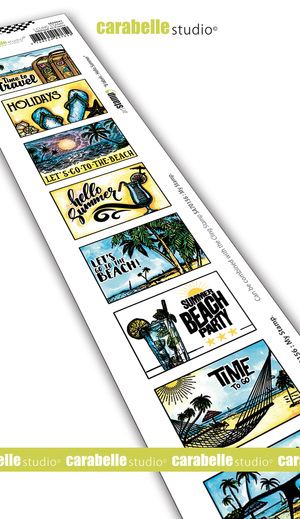 8 labels : Hello Summer - Cling Stamp Edge 8 labels : Hello Summer - Cling Stamp Edge