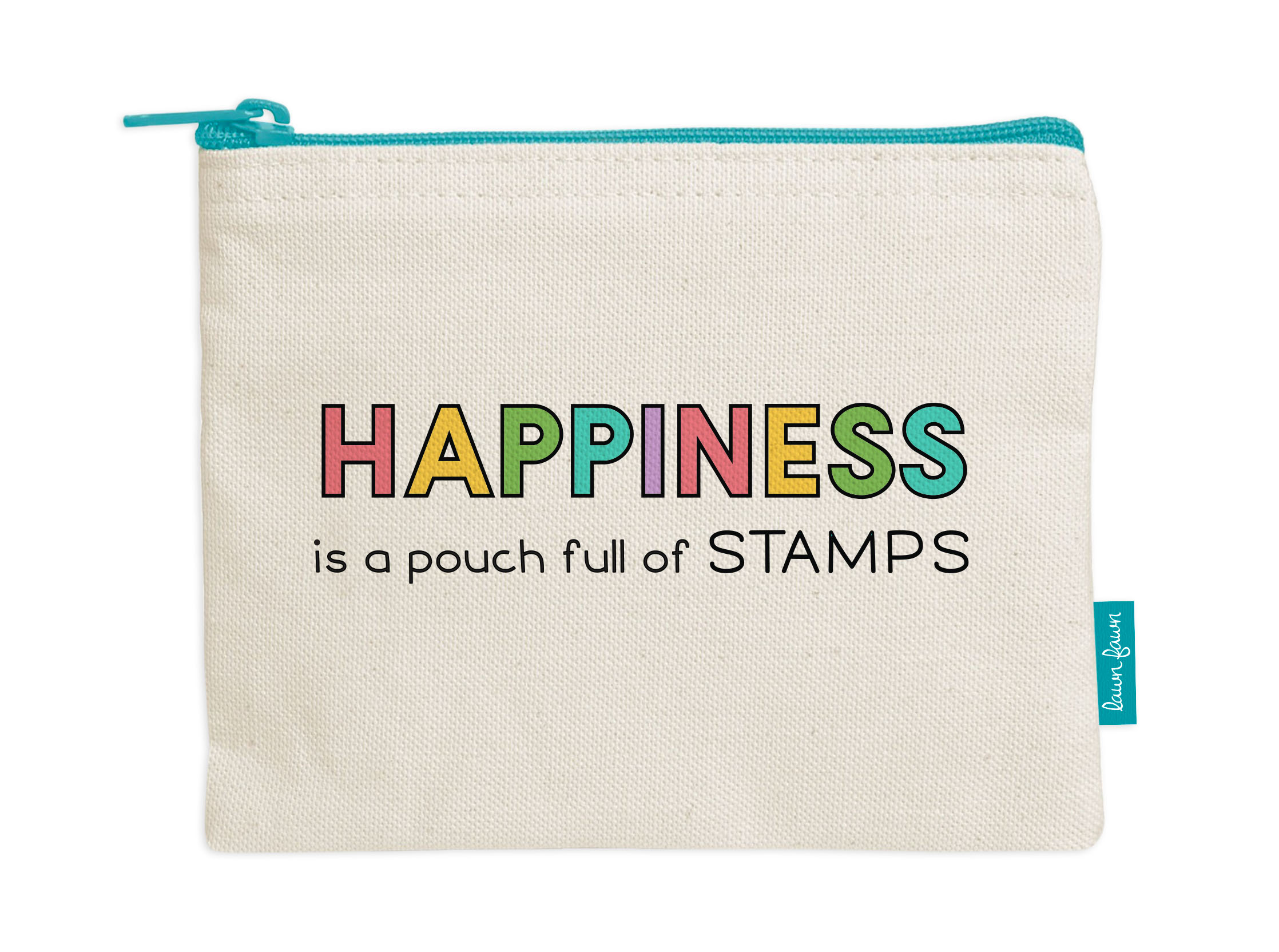Zipper Pouch - Happiness Is A Pouch Full Of Stamps Zipper Pouch - Happiness Is A Pouch Full Of Stamps
