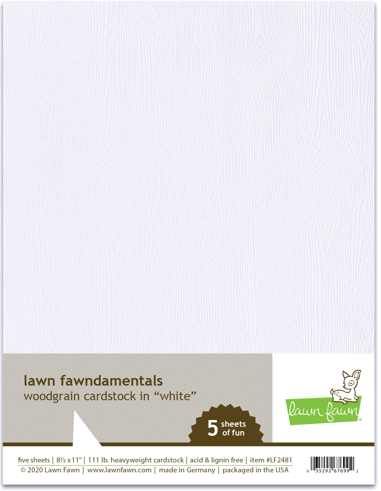 Woodgrain Cardstock - White - Lawn Fawn Woodgrain Cardstock - White - Lawn Fawn