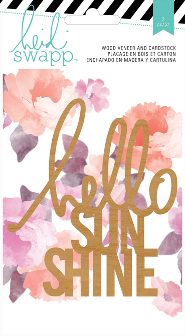 Wood Veneers - HS - Wanderlust - Quote - Hello Sunshine (2 Piece)