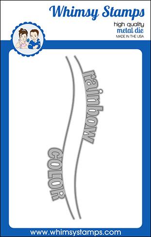 Rainbow Words Border - Die Set