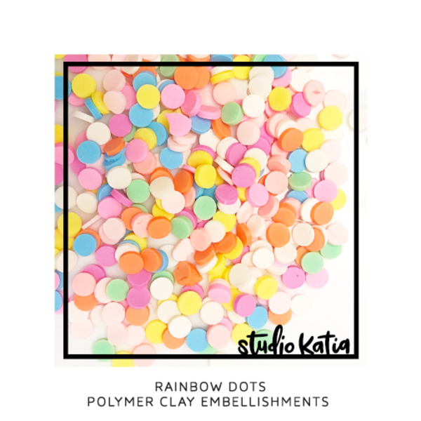 Rainbow Dots Polymer Clay - Studio Katia