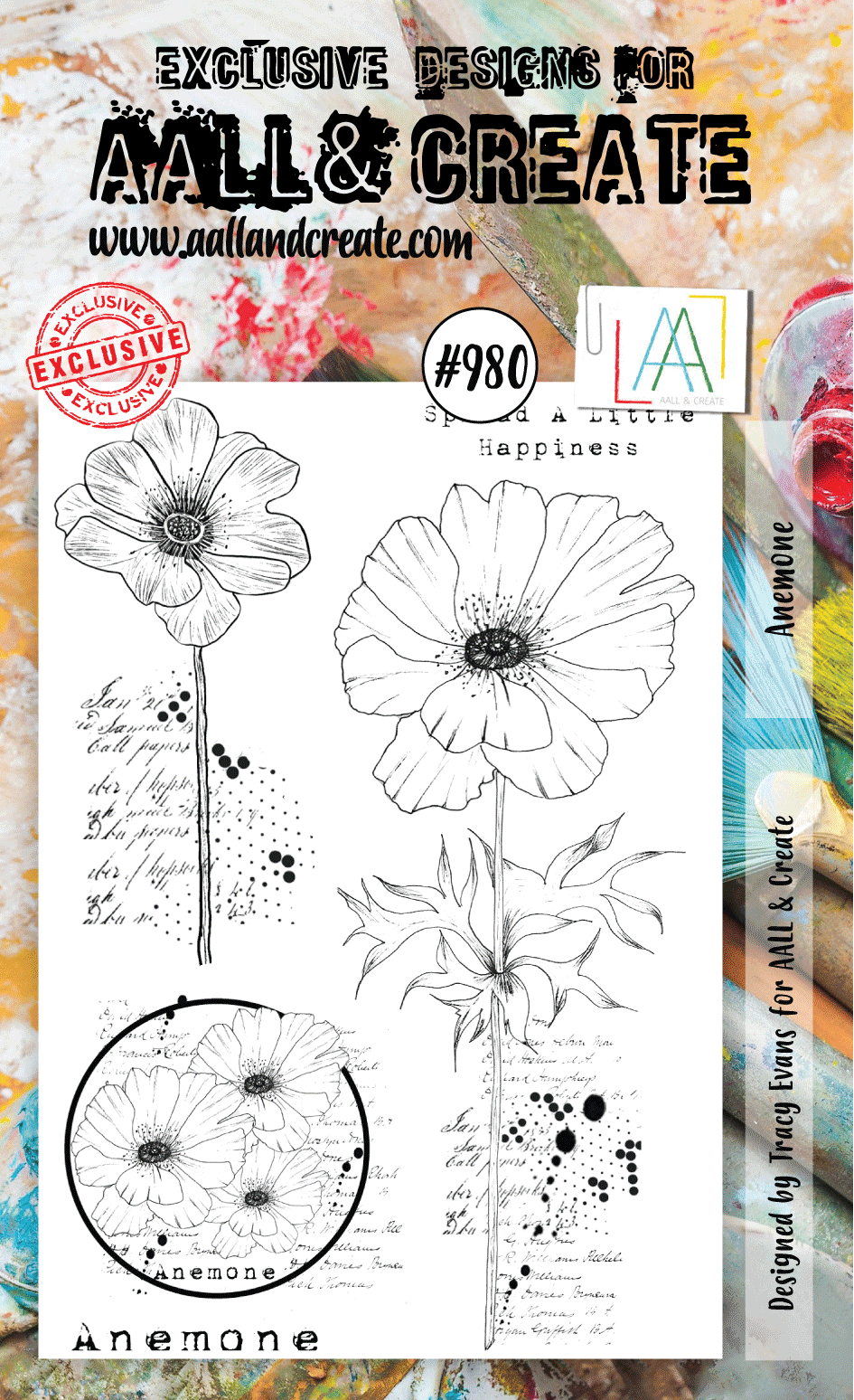 #980 - A6 Stamp Set - Anemone