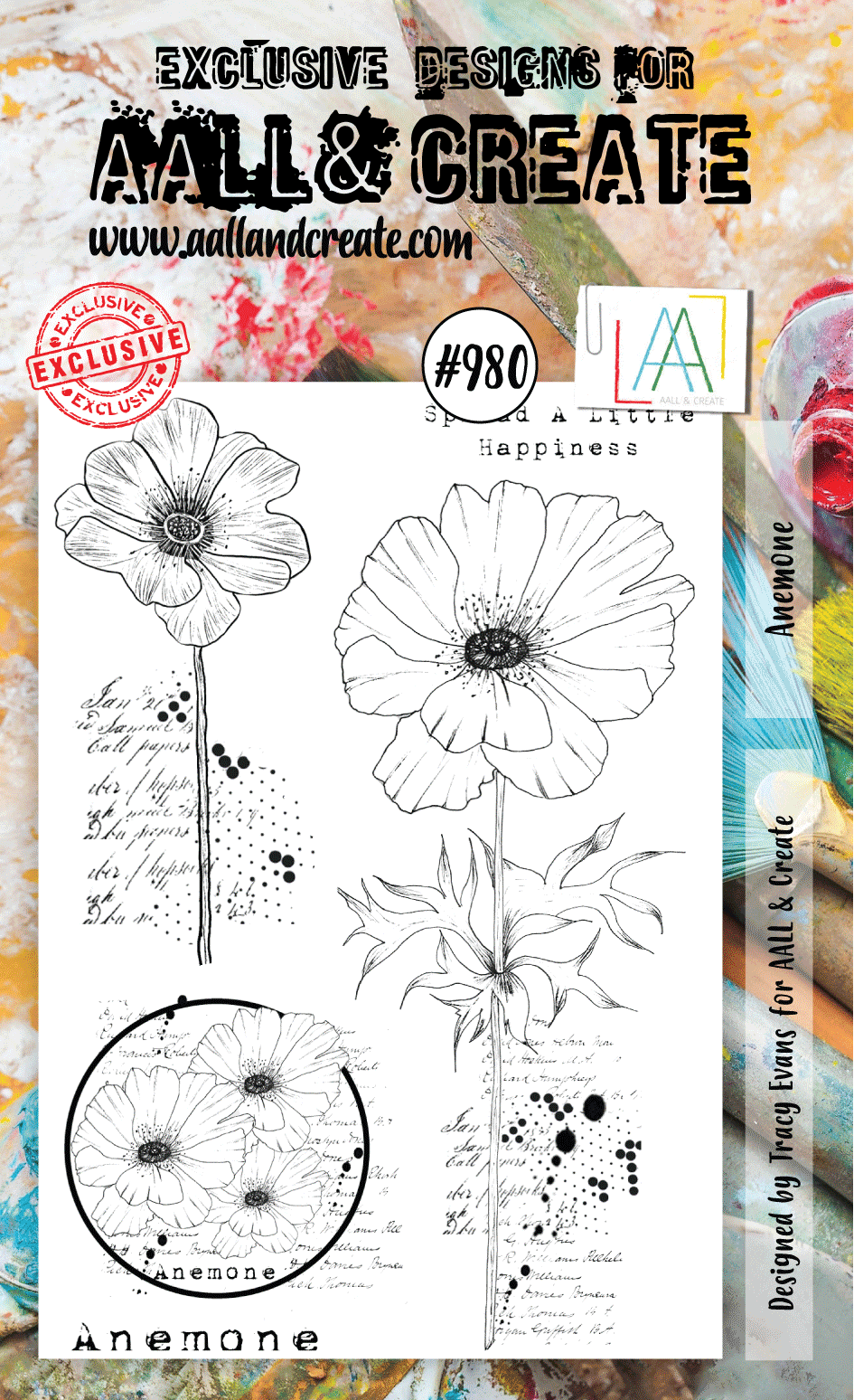 #980 - A6 Stamp Set - Anemone #980 - A6 Stamp Set - Anemone