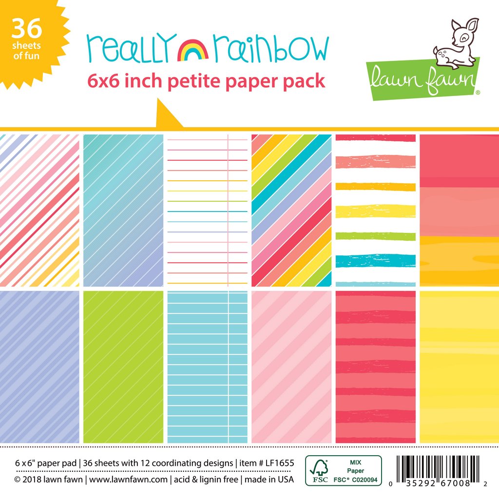Really Rainbow Petite Paper Pack 6x6