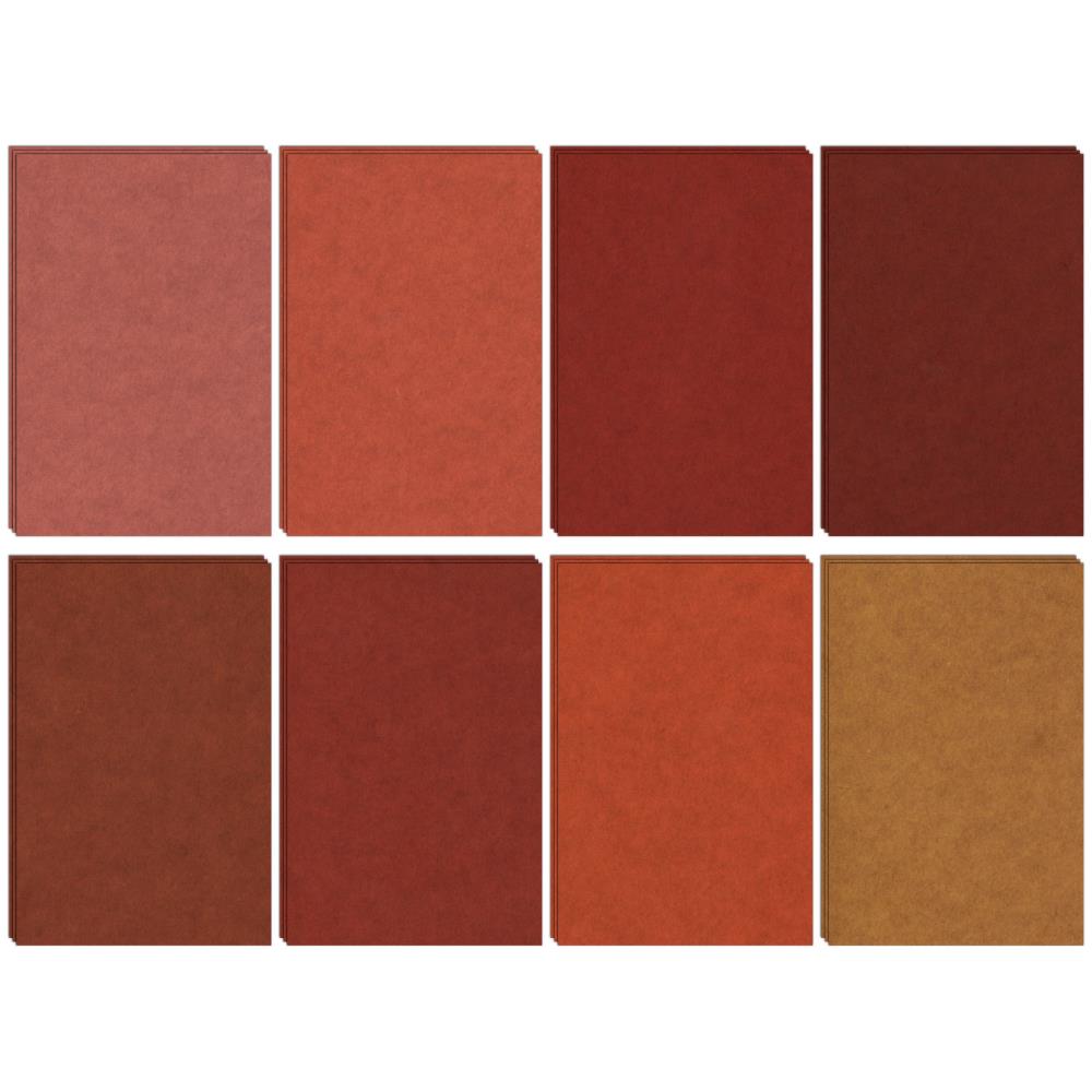 Warm, 8 Colors/3 Each - Idea-Ology Kraft-Stock Stack Cardstock Pad