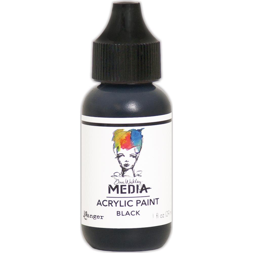 Black - Dina Wakley Media Heavy Body Acrylic Paint 1oz