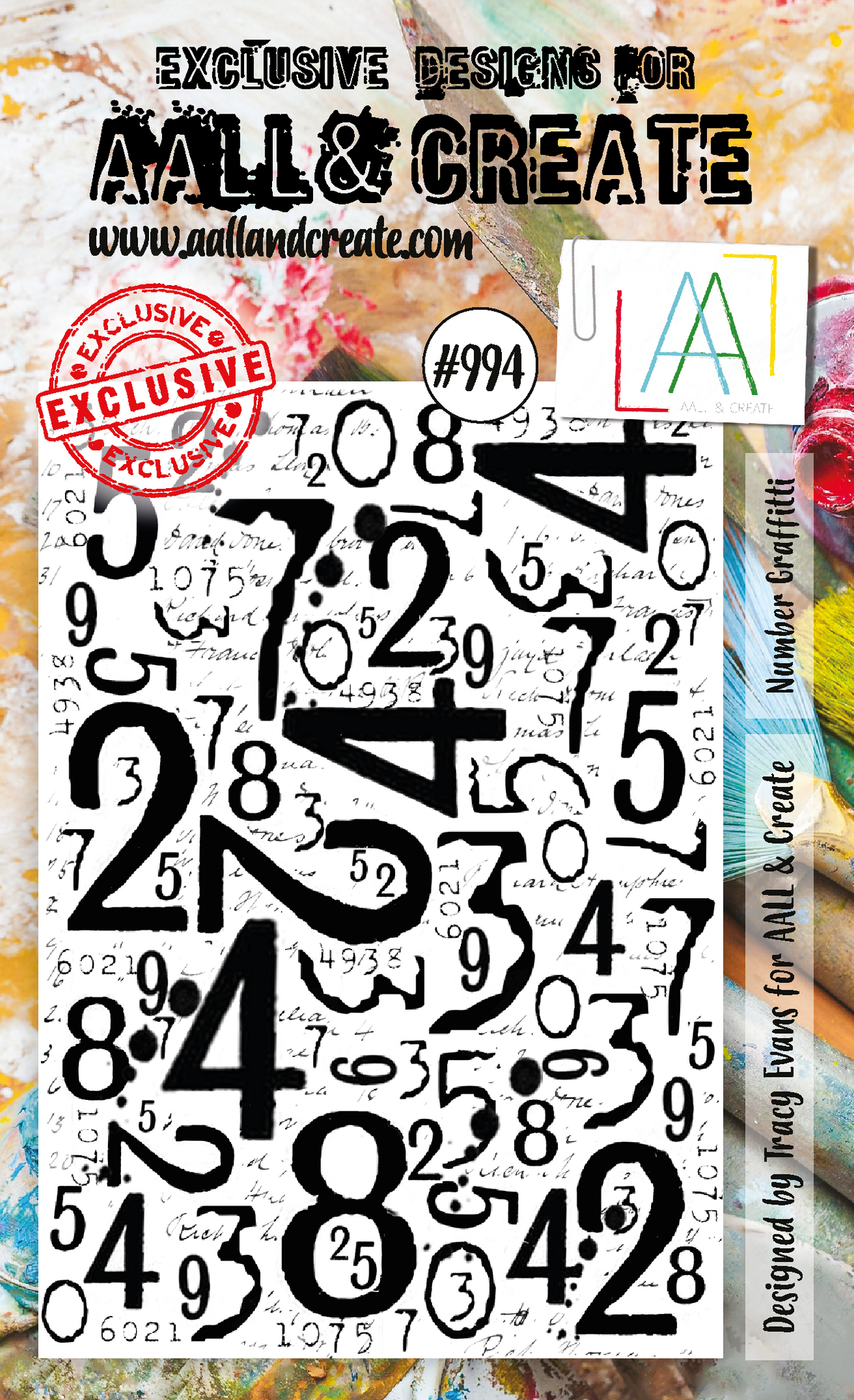 #994 - A7 Stamp Set - Number Graffitti