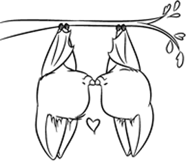 Bat-bacio - Rubberstamp Bat-bacio - Rubberstamp