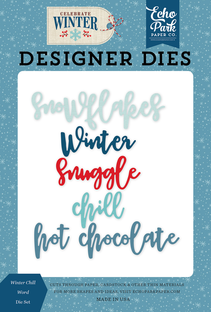 Winter Chill Word Die Set - Celebrate Winter - Echo Park