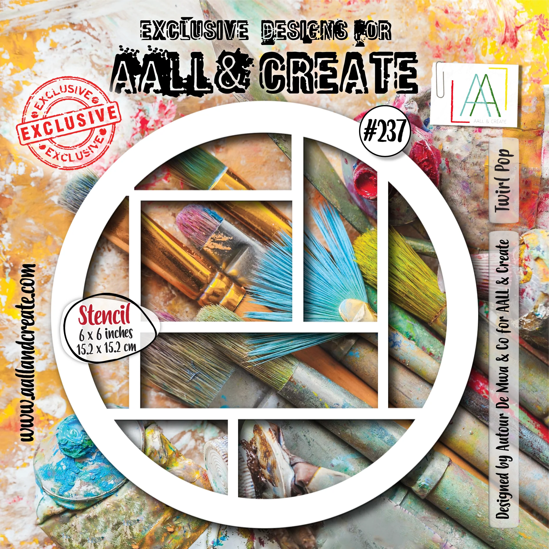 Twirl Pop - #237 - 6"X6" Stencil Twirl Pop - #237 - 6"X6" Stencil