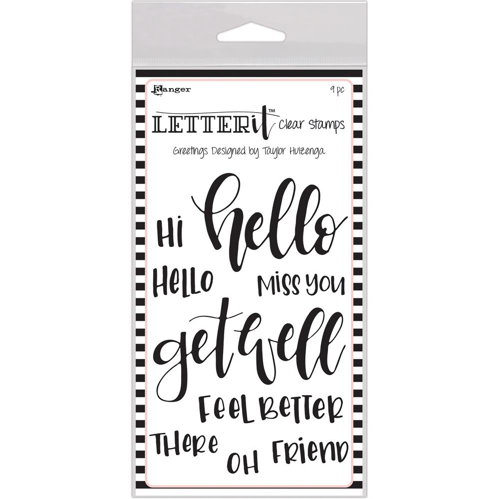 Greetings - Ranger Letter It Clear Stamp Set