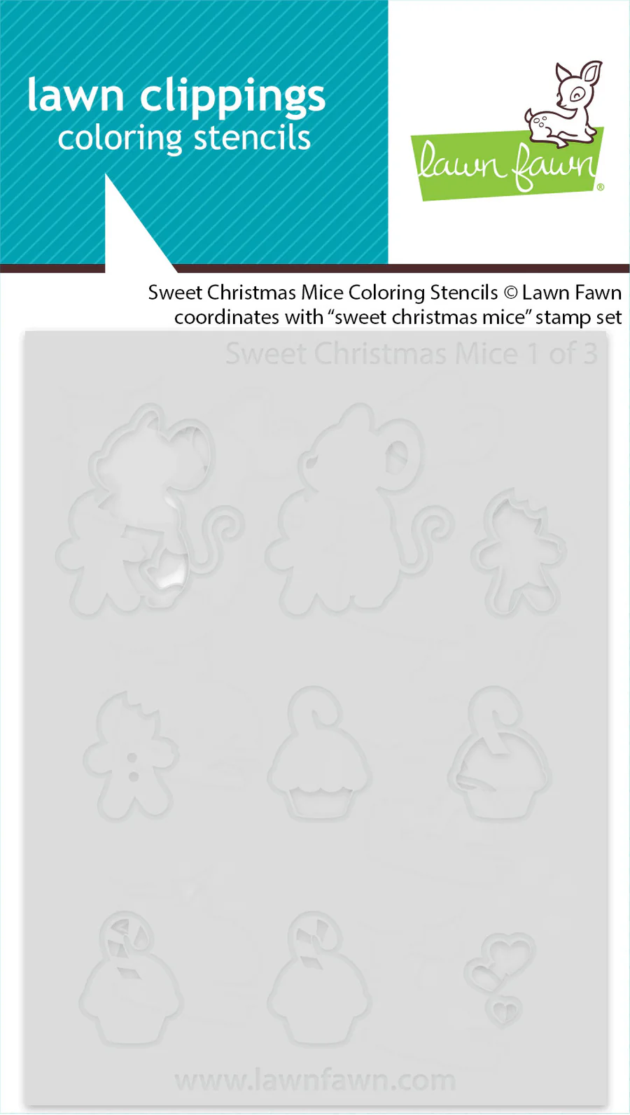 Sweet Christmas Mice - Coloring Stencil Sweet Christmas Mice - Coloring Stencil