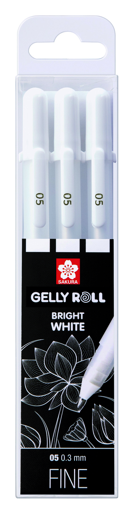 White - Fine - Gelly Roll - Sakura Basic - 3 Stück White - Fine - Gelly Roll - Sakura Basic - 3 Stück