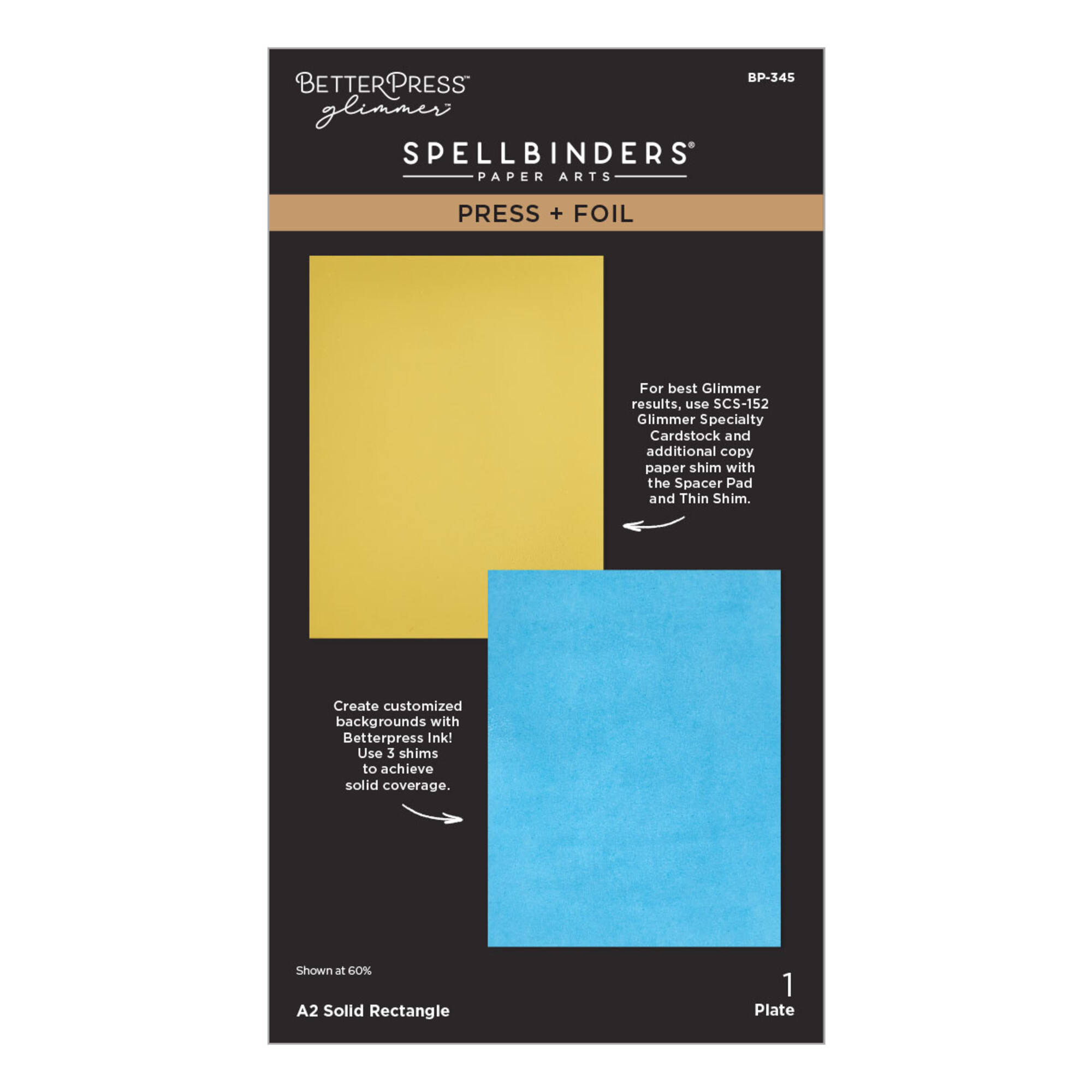 Create Your Way Everyday Press + Foil Plate A2 Solid Rectangle 