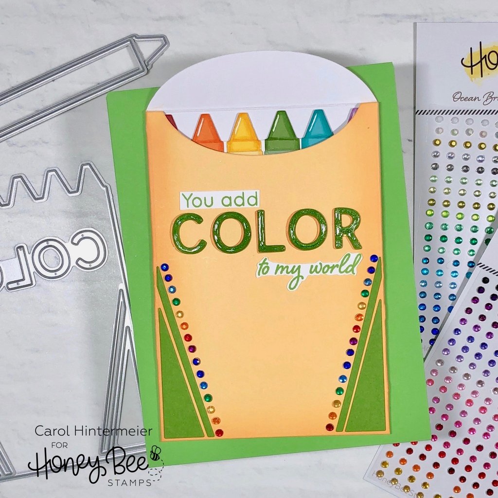 XL Crayon Box Card - Honey Cuts